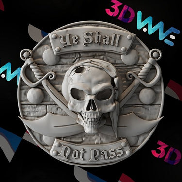 PIRATE SIGN 3d stl - 3DWave.us